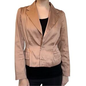 Dries Van Noten Cropped Blazer Jacket Tan Brown Fitted Academia Size 40 Small 4